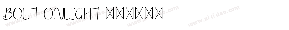 BoltonLight字体转换