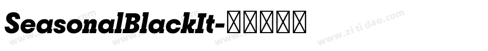 SeasonalBlackIt字体转换