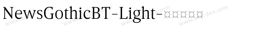 NewsGothicBT-Light字体转换