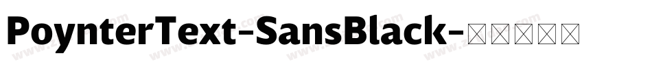 PoynterText-SansBlack字体转换