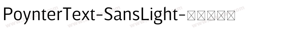 PoynterText-SansLight字体转换