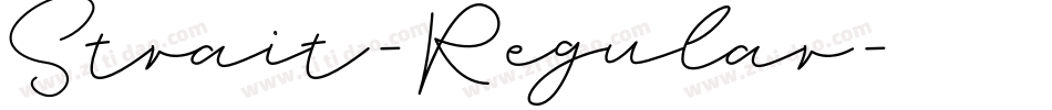Strait-Regular字体转换