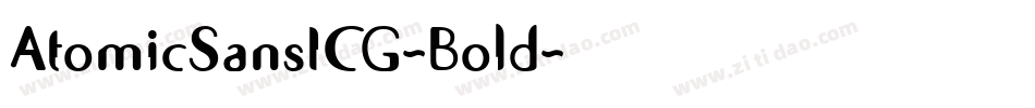 AtomicSansICG-Bold字体转换