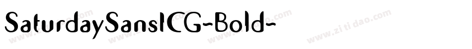 SaturdaySansICG-Bold字体转换