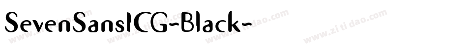 SevenSansICG-Black字体转换