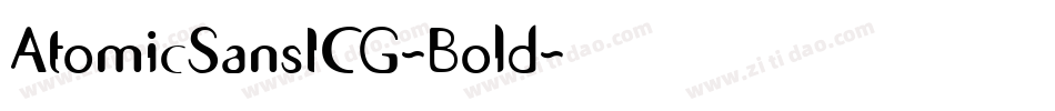 AtomicSansICG-Bold字体转换