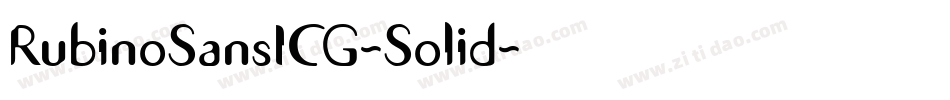 RubinoSansICG-Solid字体转换
