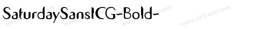 SaturdaySansICG-Bold字体转换