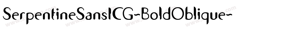 SerpentineSansICG-BoldOblique字体转换