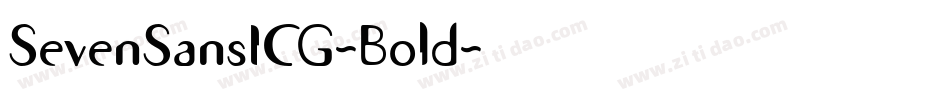 SevenSansICG-Bold字体转换