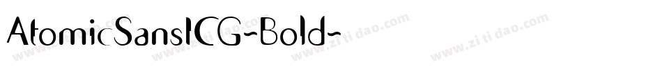 AtomicSansICG-Bold字体转换