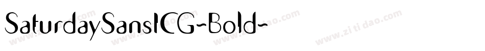 SaturdaySansICG-Bold字体转换