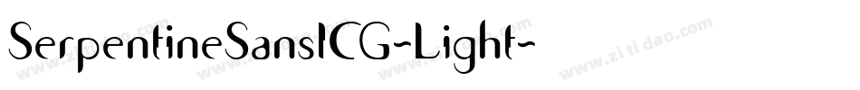 SerpentineSansICG-Light字体转换