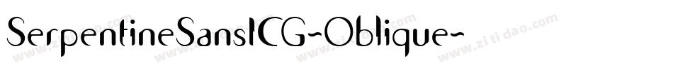 SerpentineSansICG-Oblique字体转换