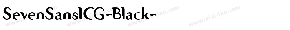 SevenSansICG-Black字体转换