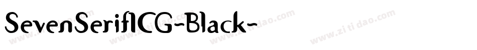 SevenSerifICG-Black字体转换