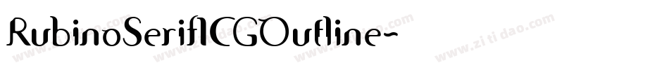 RubinoSerifICGOutline字体转换