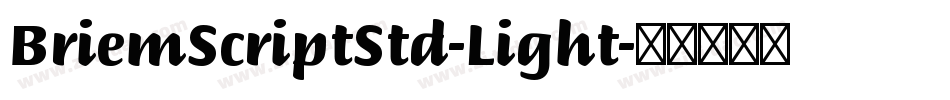 BriemScriptStd-Light字体转换