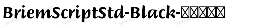 BriemScriptStd-Black字体转换