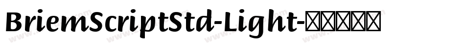 BriemScriptStd-Light字体转换