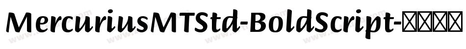 MercuriusMTStd-BoldScript字体转换