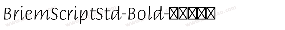 BriemScriptStd-Bold字体转换