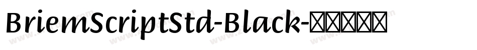 BriemScriptStd-Black字体转换