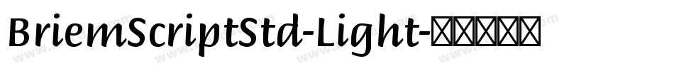 BriemScriptStd-Light字体转换