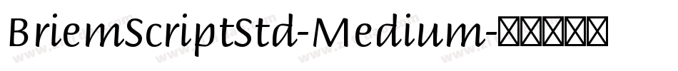 BriemScriptStd-Medium字体转换