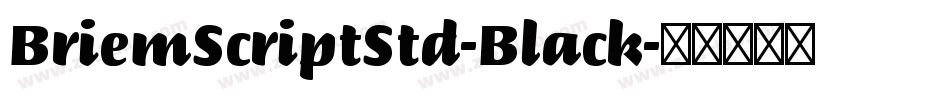 BriemScriptStd-Black字体转换