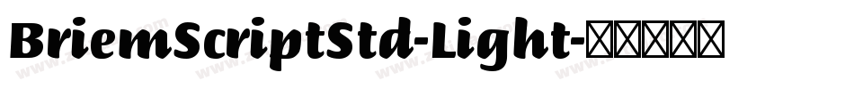 BriemScriptStd-Light字体转换