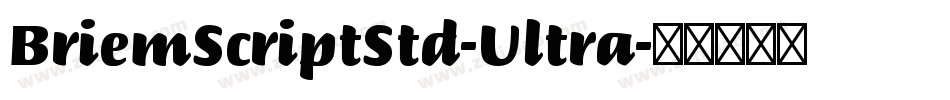 BriemScriptStd-Ultra字体转换