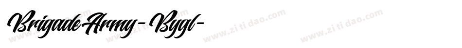 BrigadeArmy-Bygl字体转换