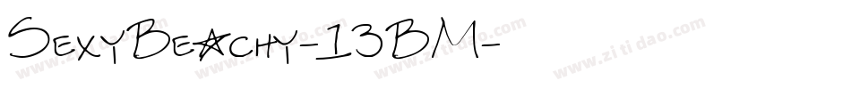 SexyBeachy-13BM字体转换