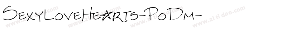 SexyLoveHearts-PoDm字体转换
