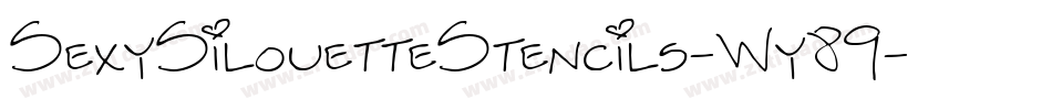 SexySilouetteStencils-Wy89字体转换