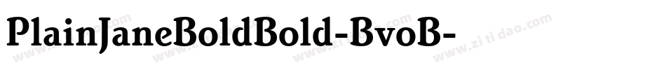 PlainJaneBoldBold-BvoB字体转换