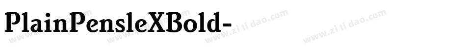 PlainPensleXBold字体转换