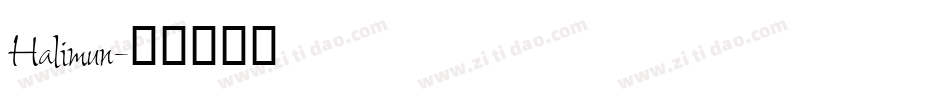 Halimun字体转换