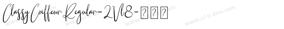 ClassyCoiffeurRegular-2Vl8字体转换