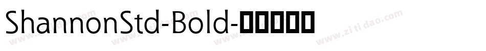 ShannonStd-Bold字体转换