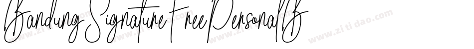 BandungSignatureFreePersonal-BW03d字体转换