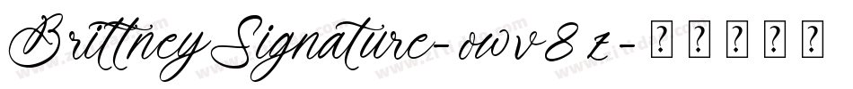 BrittneySignature-owv8z字体转换