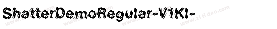 ShatterDemoRegular-V1Kl字体转换