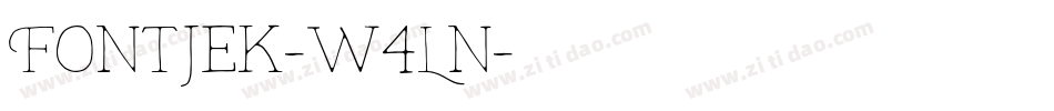 Fontjek-w4Ln字体转换