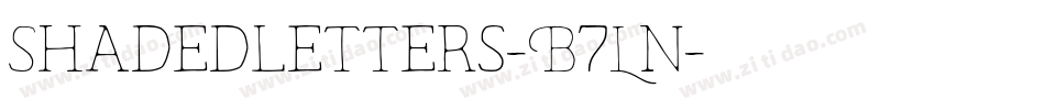 Shadedletters-B7Ln字体转换