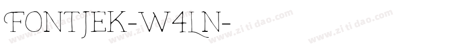 Fontjek-w4Ln字体转换