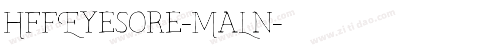 HffEyeSore-MaLn字体转换