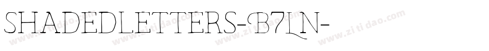 Shadedletters-B7Ln字体转换