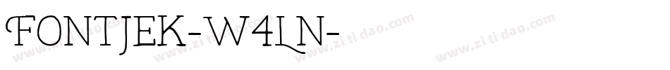 Fontjek-w4Ln字体转换